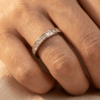 Titanium Princess Channel Set Band Ring