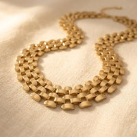 Hexagonal Hollow Chain Punk Necklace