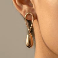 Classic Gold Teardrop Dangle Earrings