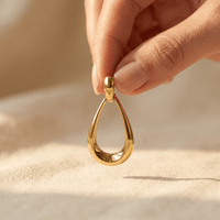 Elegant Gold Teardrop Dangle Earrings