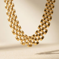 Hexagonal Hollow Chain Punk Hip Hop Necklace
