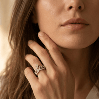 Elegant Women's Silver Cubic Zirconia Wide Ring