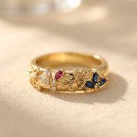 Vintage Gold Filigree Gemstone Ring
