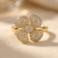 Elegant 18K Gold Plated Encrusted Ring