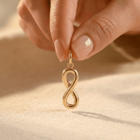 Gold Infinity Twist Drop Earrings