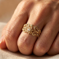 Vintage Silver Filigree Oval Ring