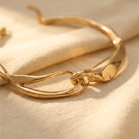 Gold Twisted Herringbone Chain Necklace