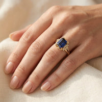 Vintage Gold Sapphire Filigree Ring