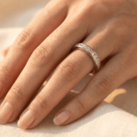Titanium Princess Channel Set Band Ring
