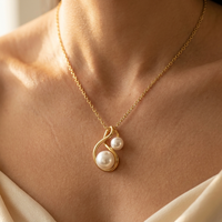 Elegant Gold Pearl Bracelet Ring Set