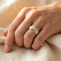Vintage Silver Filigree Scrollwork Band Ring