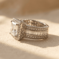 Elegant Cubic Zirconia Copper Engagement Ring
