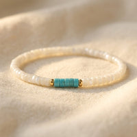 Vintage Gold Turquoise Beaded Necklace