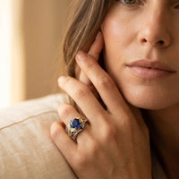 Vintage Gold Sapphire Filigree Ring