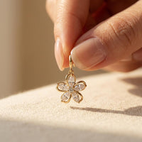 Vintage Flower Rhinestone Earrings