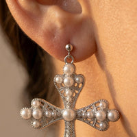 Pearl Inlaid Layered Necklace Jewelry Set