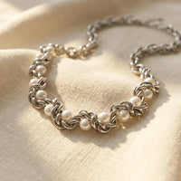 Hip Hop Pearl Chunky Chain Necklace