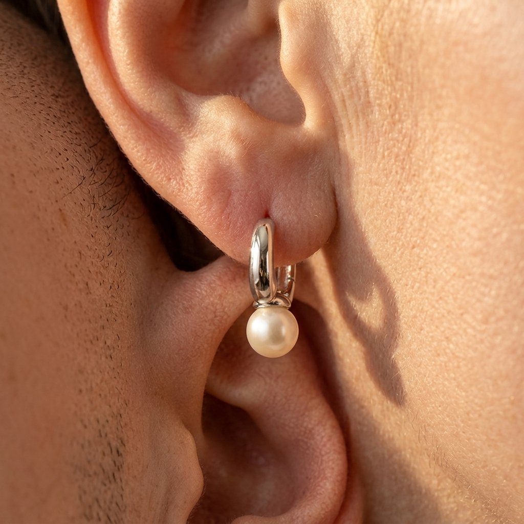Classic Silver Pearl Drop Earrings