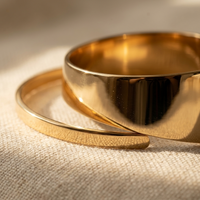 Gold Brushed Cuff Open Bracelet