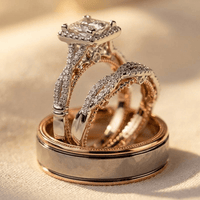 Exquisite Luxurious Round Synthetic Zircon Ring