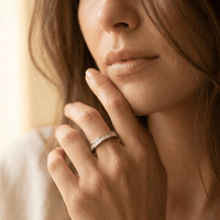 Titanium Princess Channel Set Band Ring