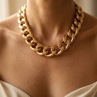Chunky Golden Bead Layered Statement Necklace