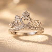 Elegant Women's Silver Cubic Zirconia Wide Ring
