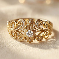 Vintage Silver Filigree Oval Ring