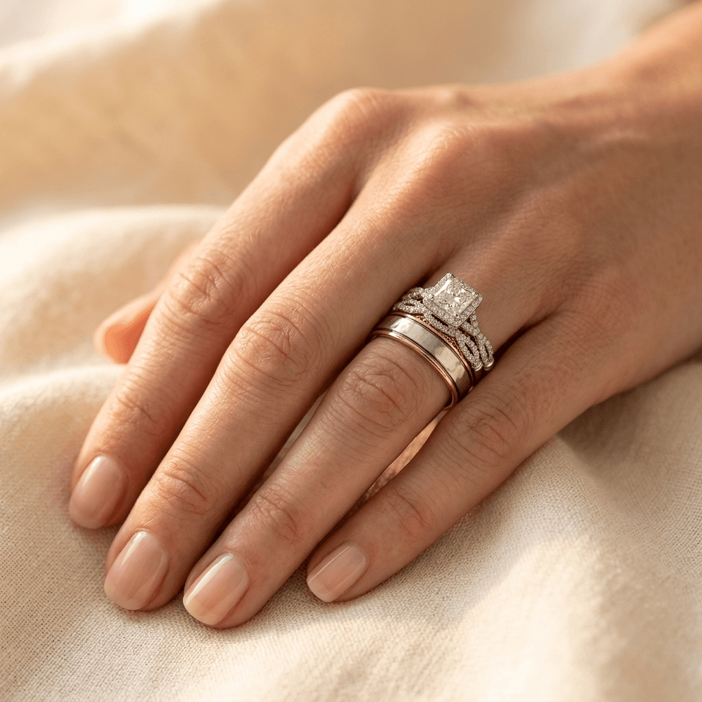 Exquisite Luxurious Round Synthetic Zircon Ring