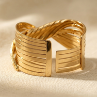 Twisted Gold Plated Cuff Bracelet