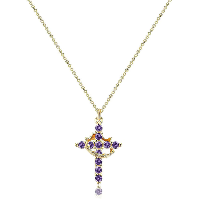 The Eternal Cross & Crown Necklace