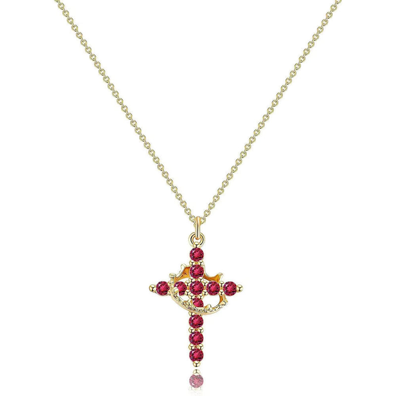 The Eternal Cross & Crown Necklace