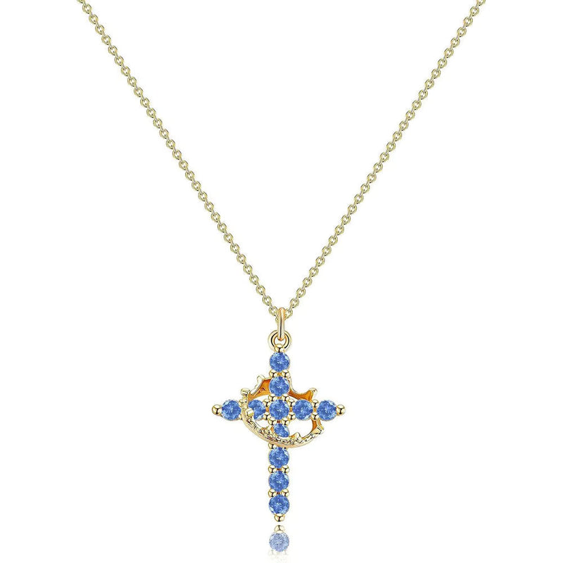 The Eternal Cross & Crown Necklace