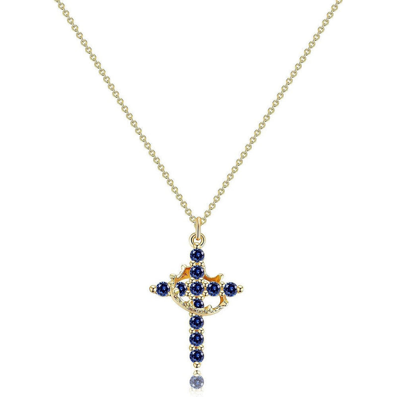 The Eternal Cross & Crown Necklace