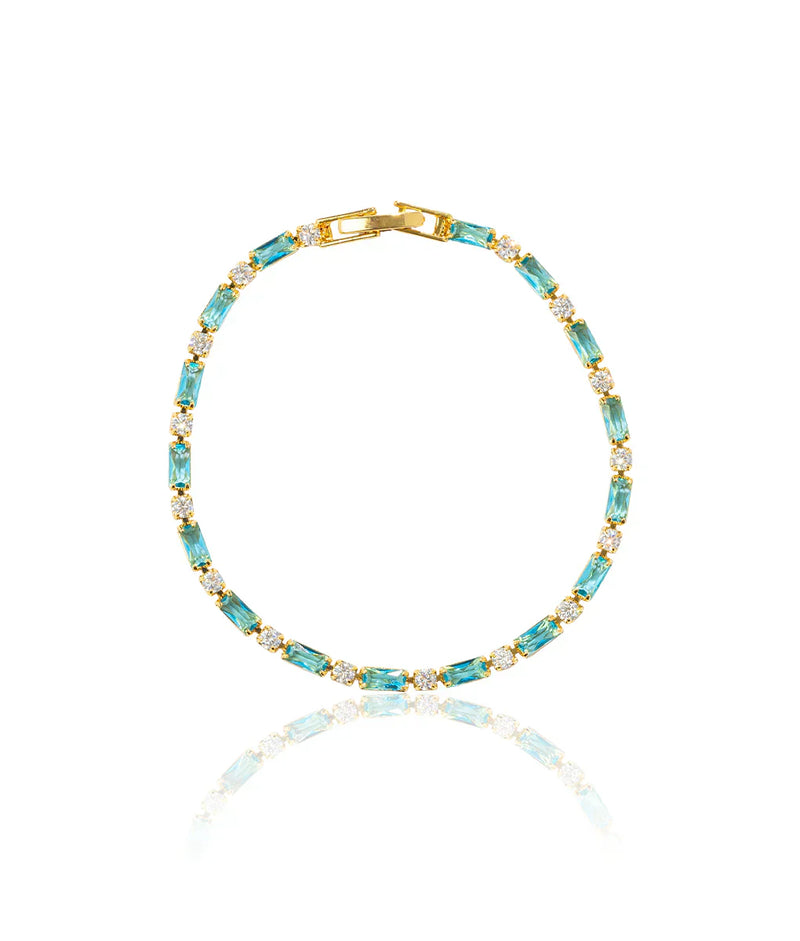 Timeless Gold Natural Turquoise Bracelet
