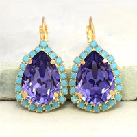 Vintage Crystal Teardrop Earrings