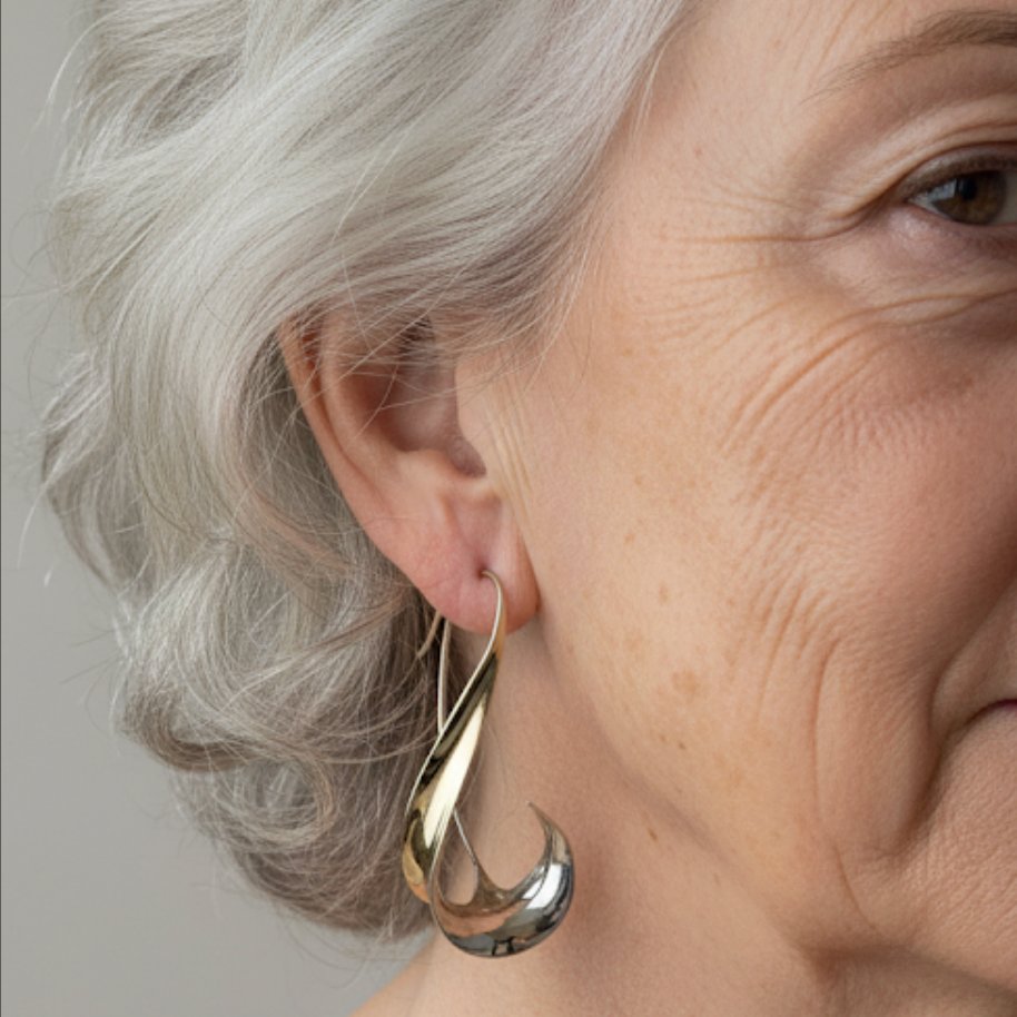 Vintage Dangling Golden Earrings
