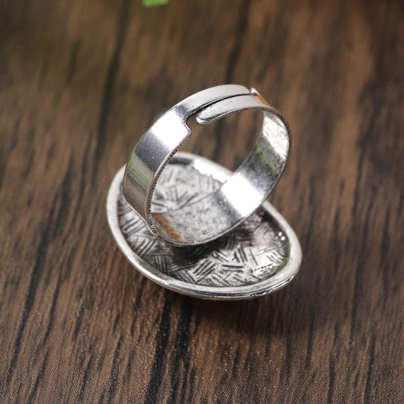 Vintage Elastic Adjustable Geometric Colorful Enamel Ring