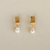 Vintage Gold Plated & Pearl Earrings