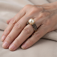 Vintage Pearl Golden Ring